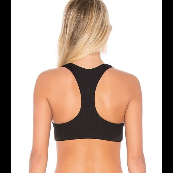 l*space black ribbed cut out bikini top. NWT - Picture 4 of 10